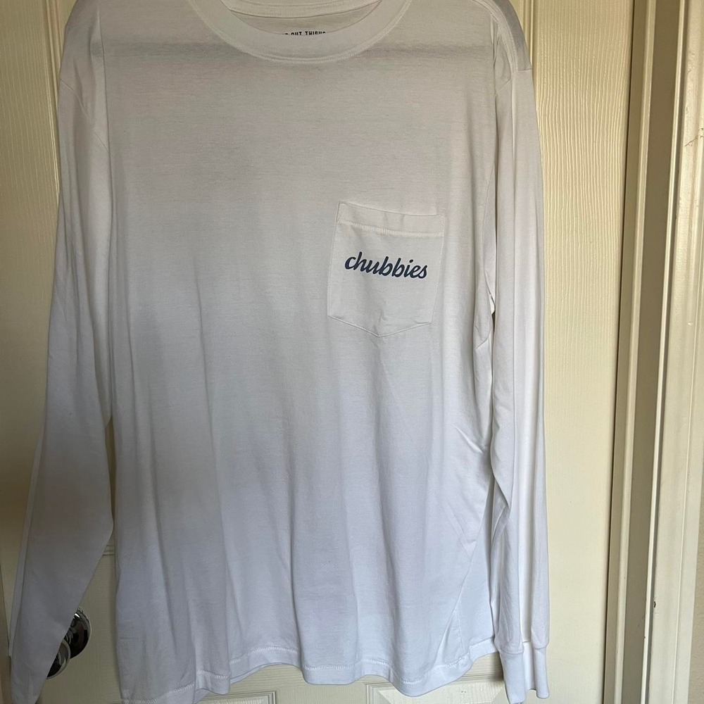 Chubbies white long sleeve shirt Size XL